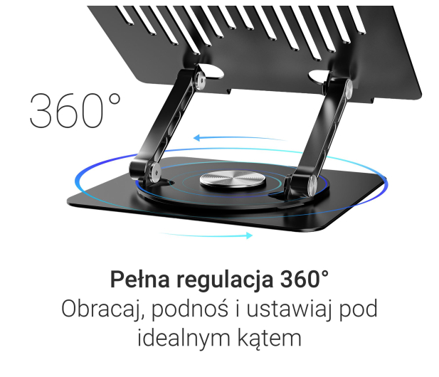 Silver Monkey Aluminiowa obrotowa podstawka pod laptopa Ergo 360 - 1479559 - zdjęcie 4
